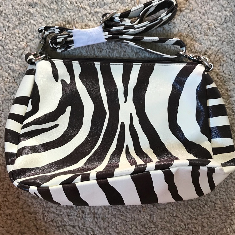 Penelope Ann Brown Zebra Print Purse
